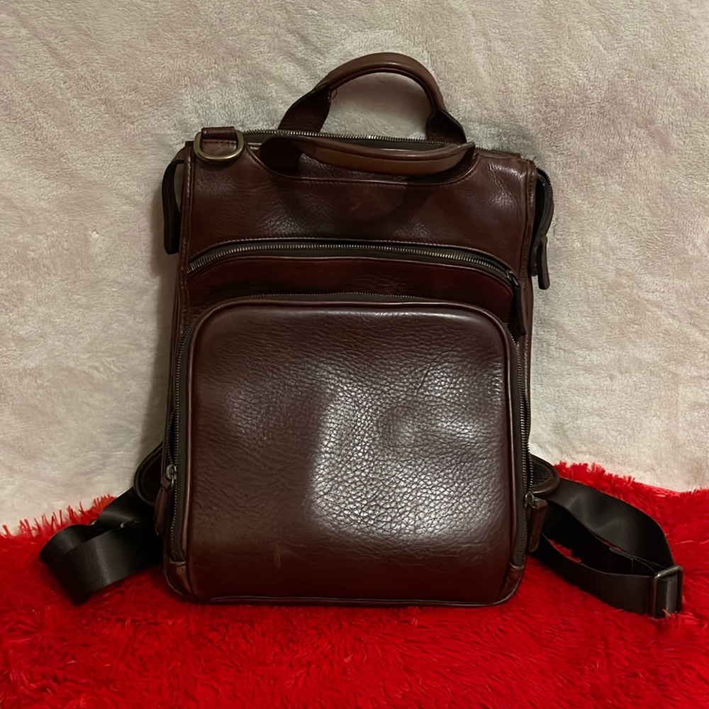 Allen Edmonds Tech Leather Backpack/Shoulder Bag